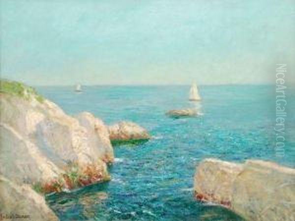 Rocks, 
Antibes Oil Painting by Julius Olsson