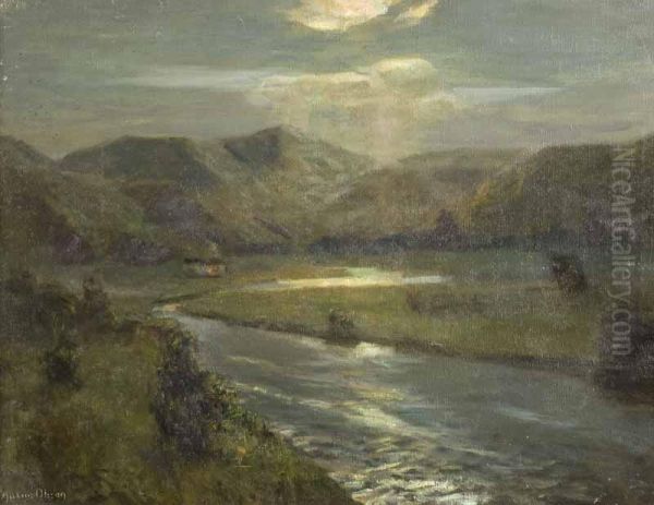 Glendalough Oil Painting by Julius Olsson