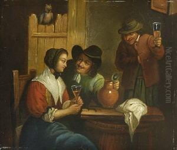 In Der Wirtsstube Oil Painting by Pieter Jan Onderberg