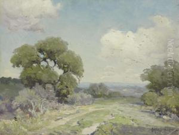 Morning In The Live Oaks, Boerne, Texas Oil Painting by Julian Onderdonk