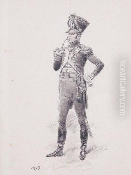 Lieutenant Colonel Des Tirailleurs Chasseurs Oil Painting by Maurice Henri Orange