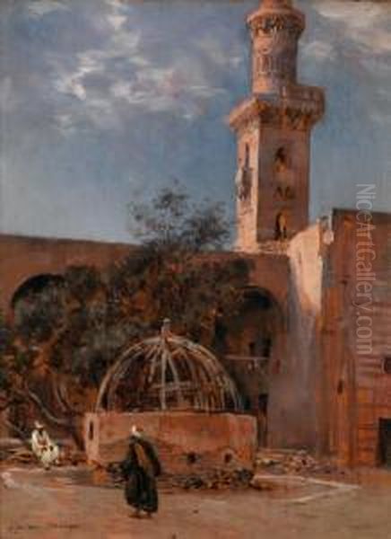 Devant La Mosquee Enegypte Oil Painting by Maurice Henri Orange