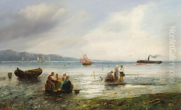 Low Tide Oil Painting by G. Orban