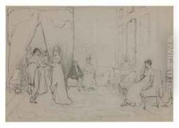 A Social Waif: Study For A Social Eddy Oil Painting by Sir William Quiller-Orchardson