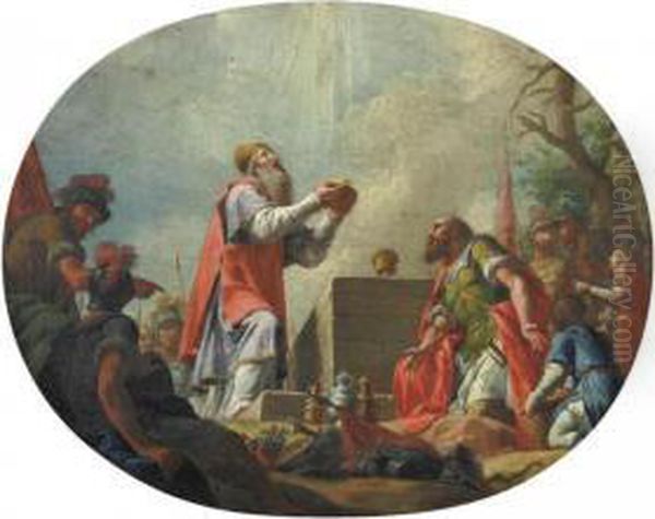 Sacrificio Di Melchisedec Oil Painting by Vincenzo Angelo Orelli