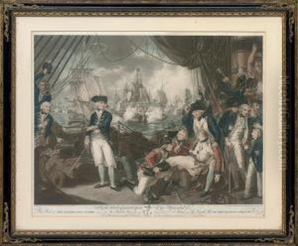 The Celebrated Victory Obtained By The British Fleet Oil Painting by Daniel Orme