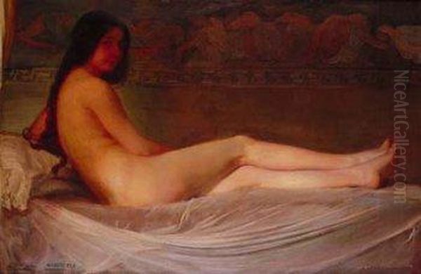 Desnudo Femenino Oil Painting by Leandro Oroz Y Lacalle