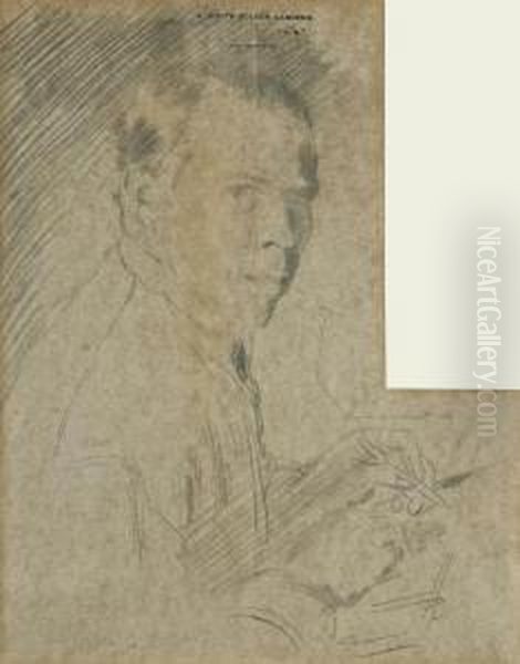 Self Portrait Oil Painting by Sir William Newenham Montague Orpen