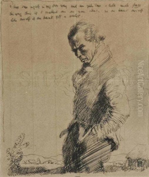 I Shall Draw Myself In My Own Way Oil Painting by Sir William Newenham Montague Orpen