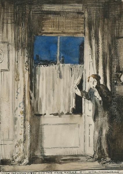 When The Living Sleep And The Dead Awake Oil Painting by Sir William Newenham Montague Orpen