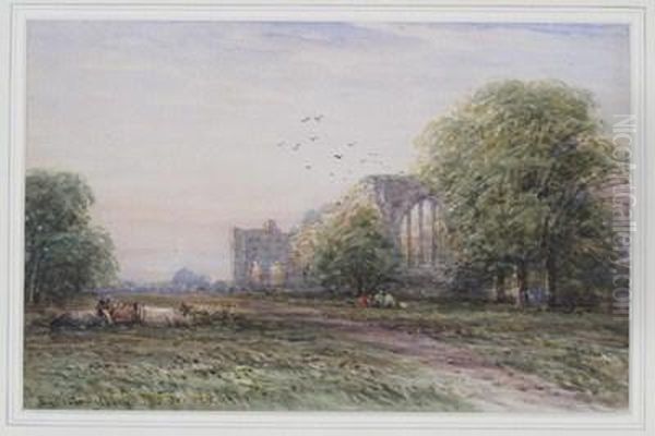 Egliston Abbey Oil Painting by James Orrock