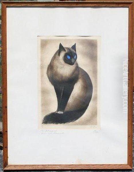 Siamese
Cat Oil Painting by Orsi