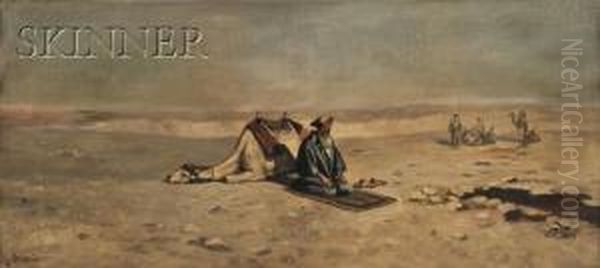 Prayer In The Desert Oil Painting by Giustinia Orsini