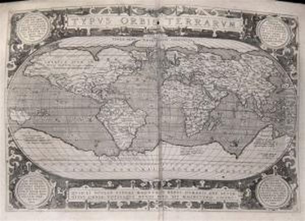 Typus Orbis Terrarum Oil Painting by Abraham Oertel Ortelius