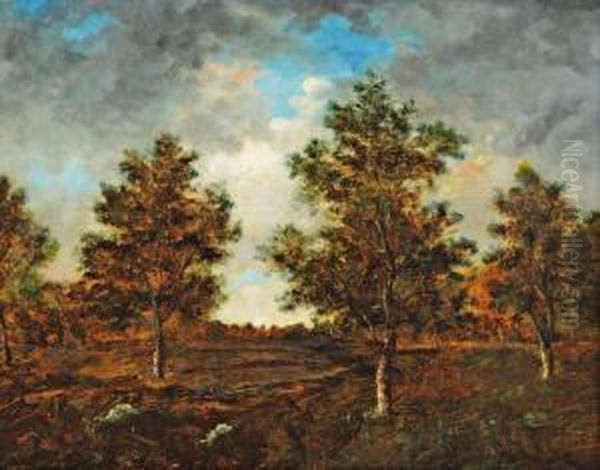 Clairiere En Foret Oil Painting by Francois Auguste Ortmans