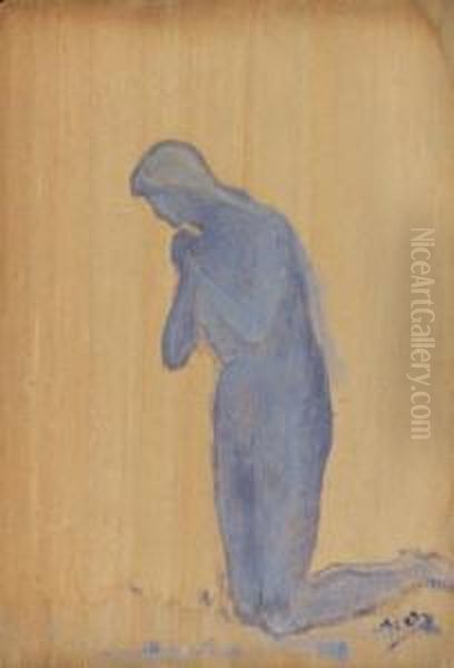 Priere Oil Painting by Alphonse Osbert