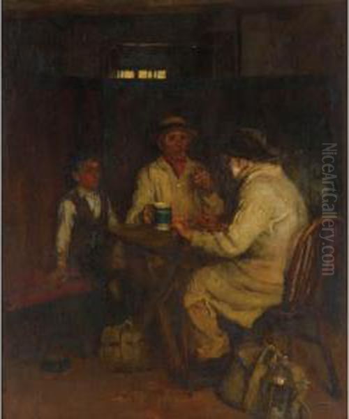 Tavern Interior Oil Painting by Walter Frederick Osborne