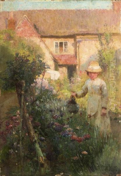 Her Garden Oil Painting by Walter Frederick Osborne