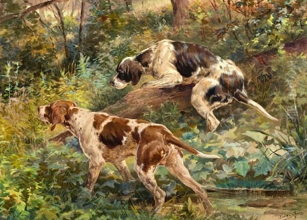 Two Pointers Oil Painting by Edmund Henry Osthaus