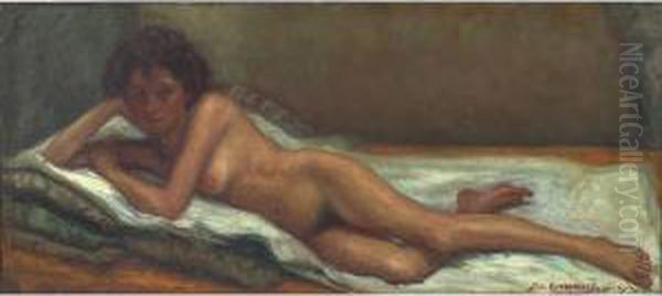 Reclining Nude Oil Painting by Sam Ostrowsky