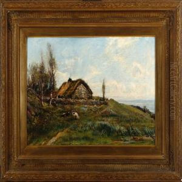 "a Cottage By The Sea" Oil Painting by John Hervey Oswald