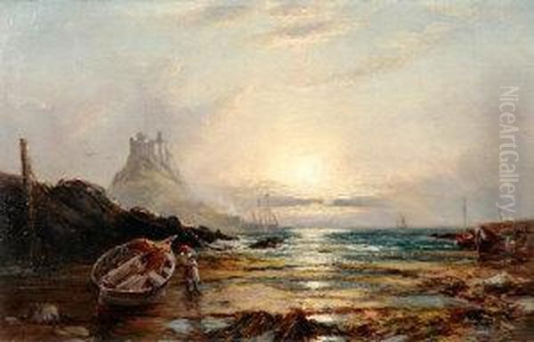 St Michaels Mount Oil Painting by John Hervey Oswald