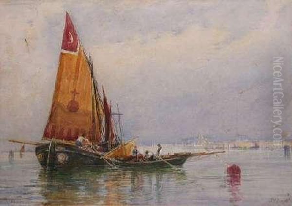 Venice From The Bacino Oil Painting by John Hervey Oswald