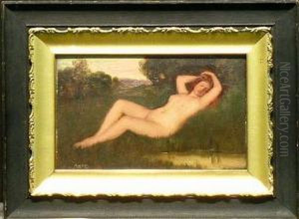 Nude In A Landscape Oil Painting by Ralph Chesley Ott