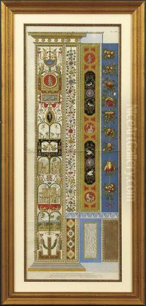 Architectural Panels Of The Raphael's Vatican Loggia Oil Painting by Giovanni Ottaviani