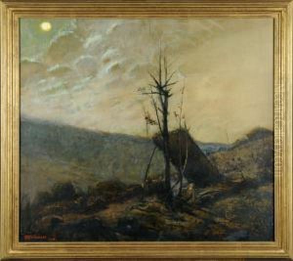 Paysage Oil Painting by Henri Ottevaere