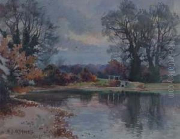 Lake View Oil Painting by Benjamin John Ottewell