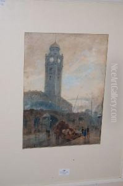 Central Station Oil Painting by William Young Ottley