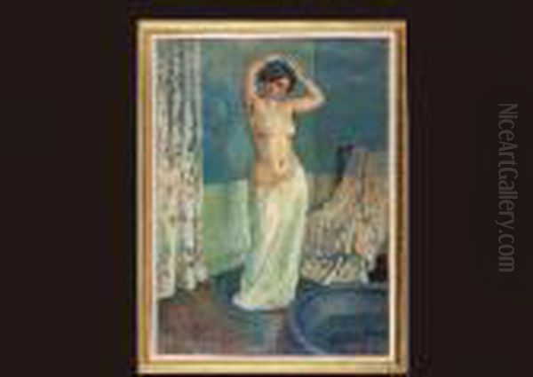 Nude(bathing) Oil Painting by Henri Ottman