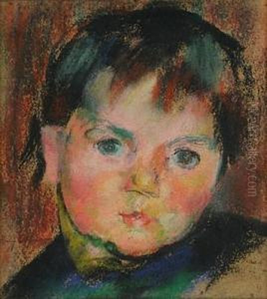 Tete D'enfant Oil Painting by Henri Ottman