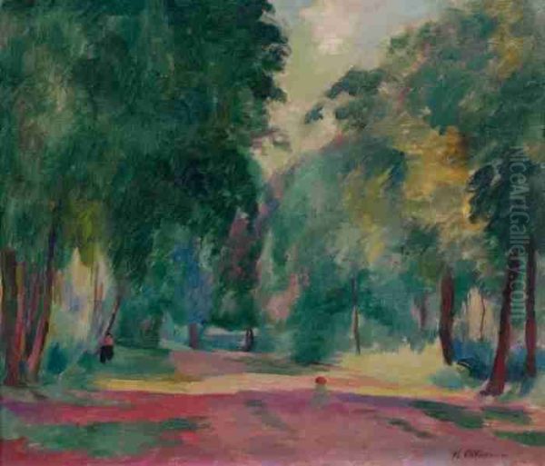 Chemin En Foret Oil Painting by Henri Ottmann