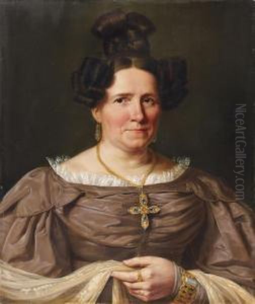 Bildnisse Des Berlinerstadtverordnetenvorstehers Johann Friedrich Desselmann Oil Painting by Johannes Samuel Otto