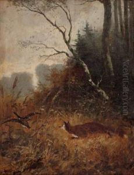 Fuchs Auf Entenjagd Oil Painting by Ruppert Otto Von