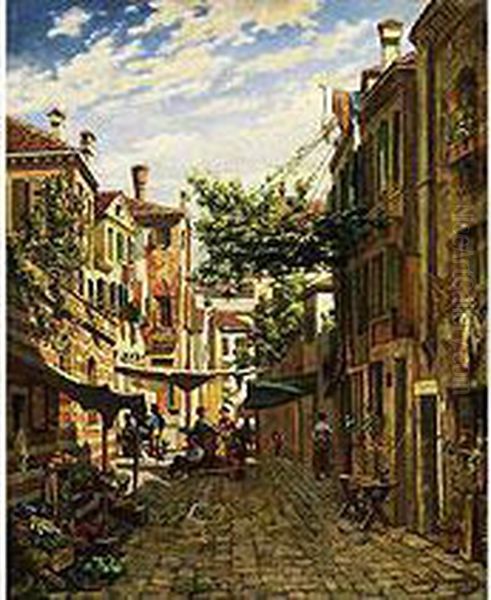 Gasse In Venedig Oil Painting by Ruppert Otto Von