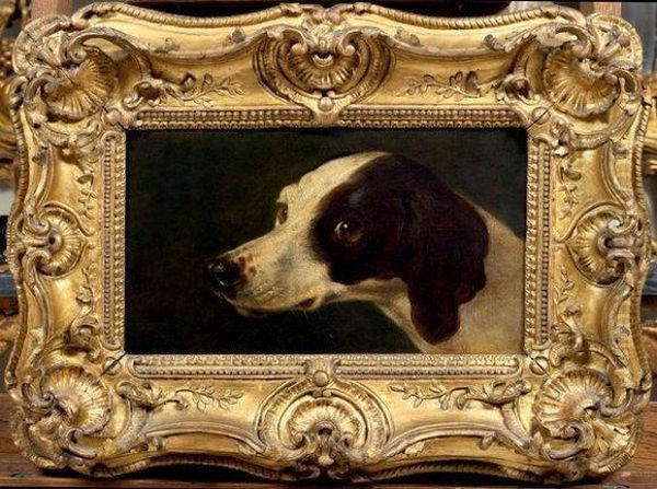 Chien A L'arret Oil Painting by Jacques Charles Oudry