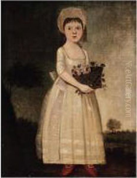 Portrait Of A Girl Oil Painting by William Ought