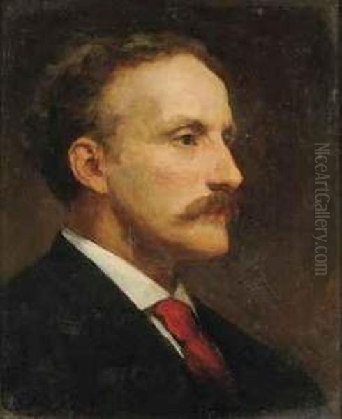 Portrait Of William Henry Mason Oil Painting by Walter William Ouless