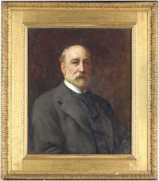 Portrait Of A Gentleman, Half-length Oil Painting by Walter William Ouless