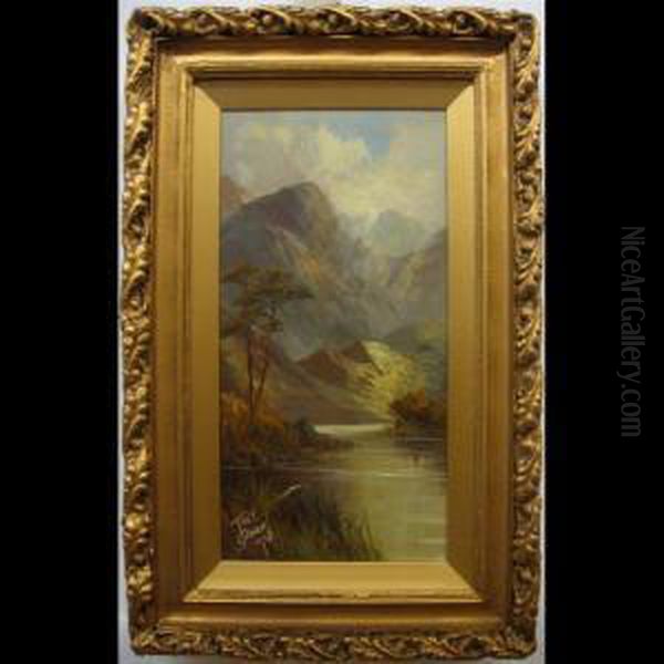 Highland Lake Scenes Oil Painting by Joel Owen