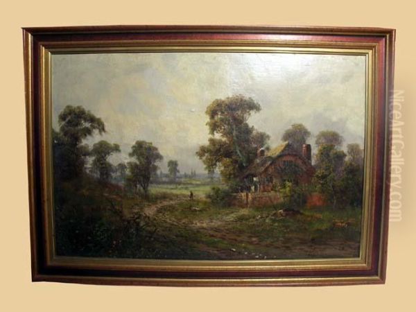 Paysage A La Chaumiere Oil Painting by Joel Owen