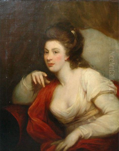 Portrait Of Lady Harcourt Oil Painting by William Owen