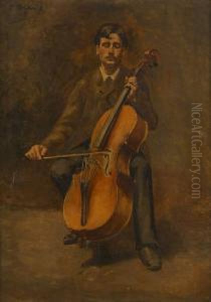 Le Violoncelliste Oil Painting by Pierre Oyens