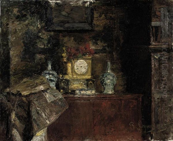 The Corner Of An Interior Oil Painting by Pieter Oyens