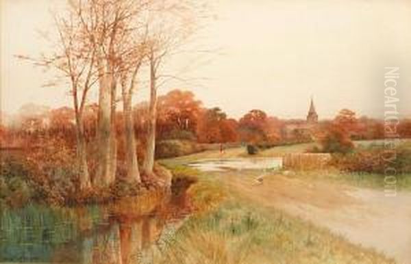 At Shepperton Oil Painting by George Oyston