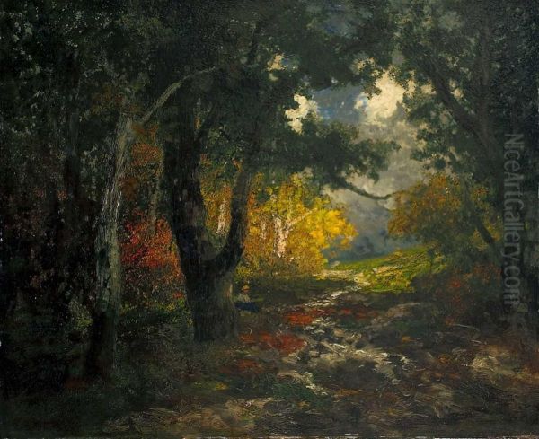 Waldlandschaft Oil Painting by Laszlo Paal