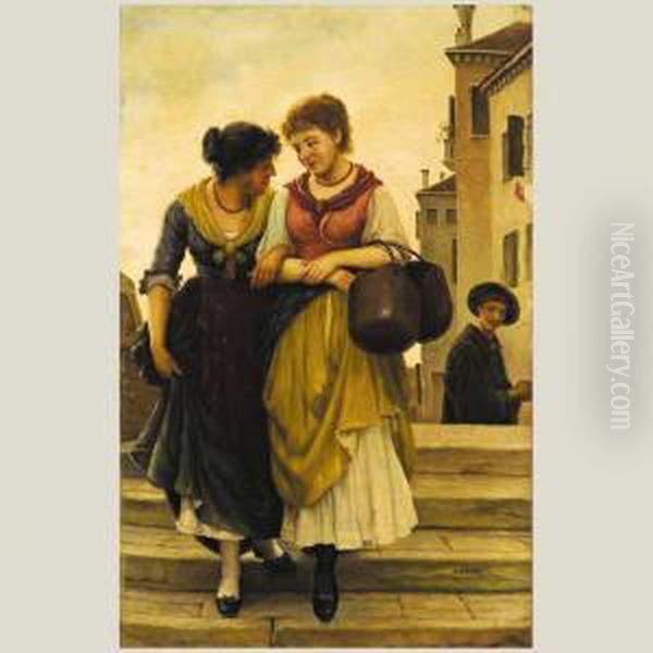 Dos Mujeres Oil Painting by Camille Alfred Pabst